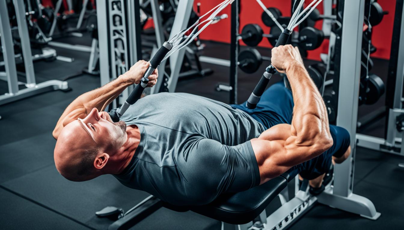 Cable machine upper body workout